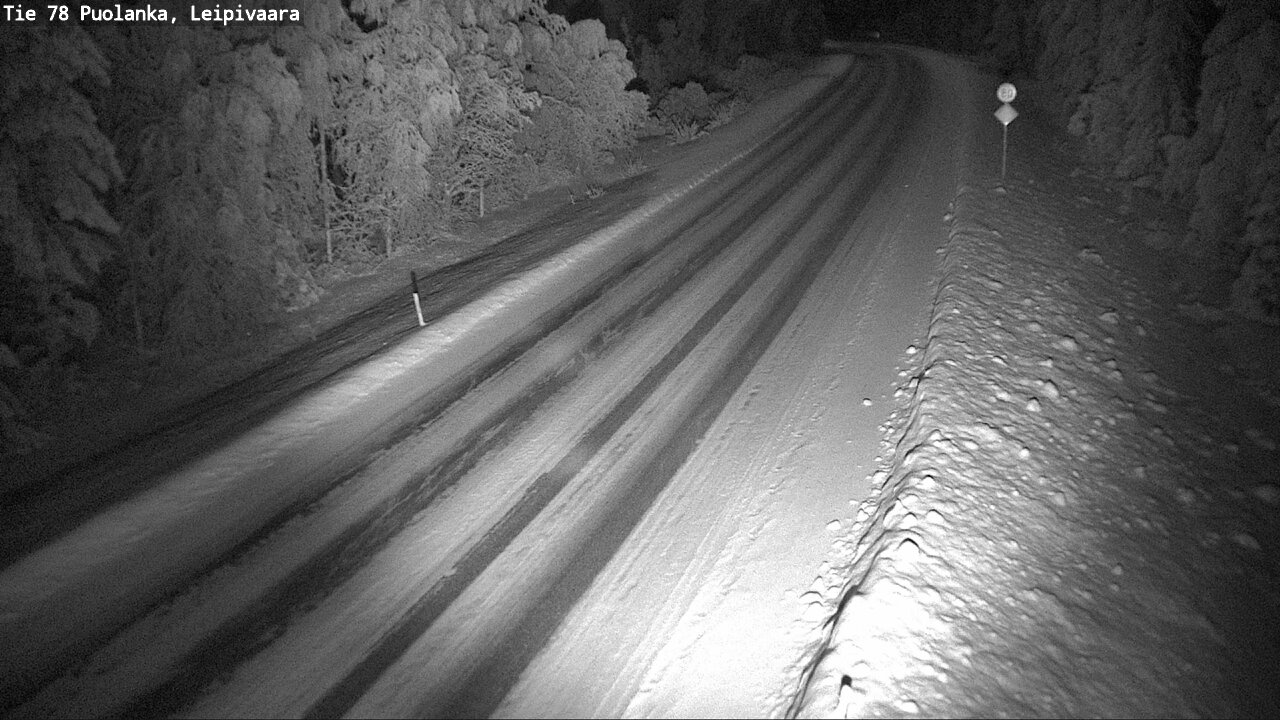 Weather Camera Image Väg 78 Puolango, Leipivaara, Puolanka, Kainuu