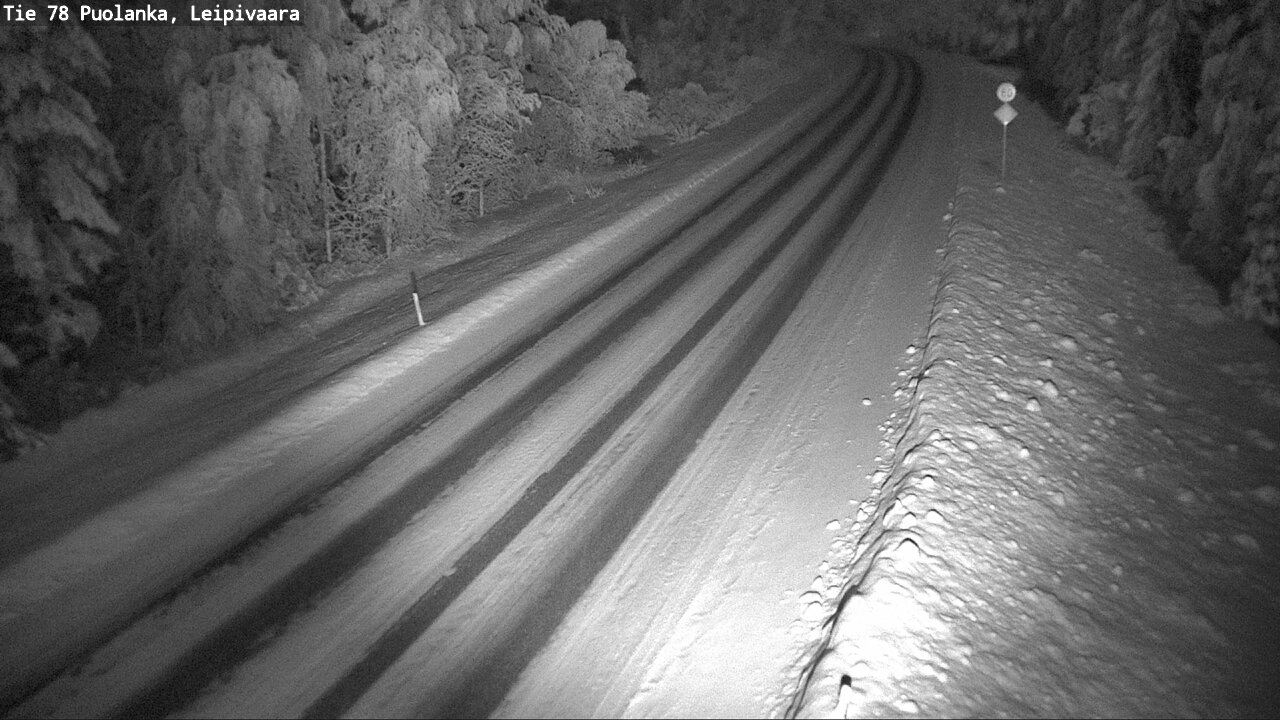 Weather Camera Image Väg 78 Puolango, Leipivaara, Puolanka, Kainuu