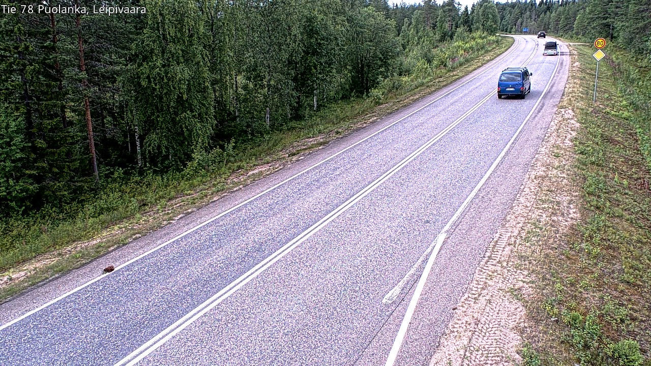 Weather Camera Image Road 78 Puolanka, Leipivaara, Puolanka, Kainuu
