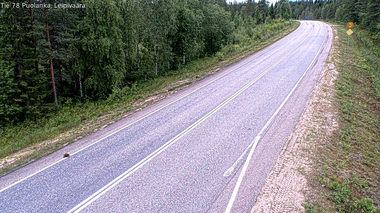 Weather Camera Image Road 78 Puolanka, Leipivaara, Puolanka, Kainuu