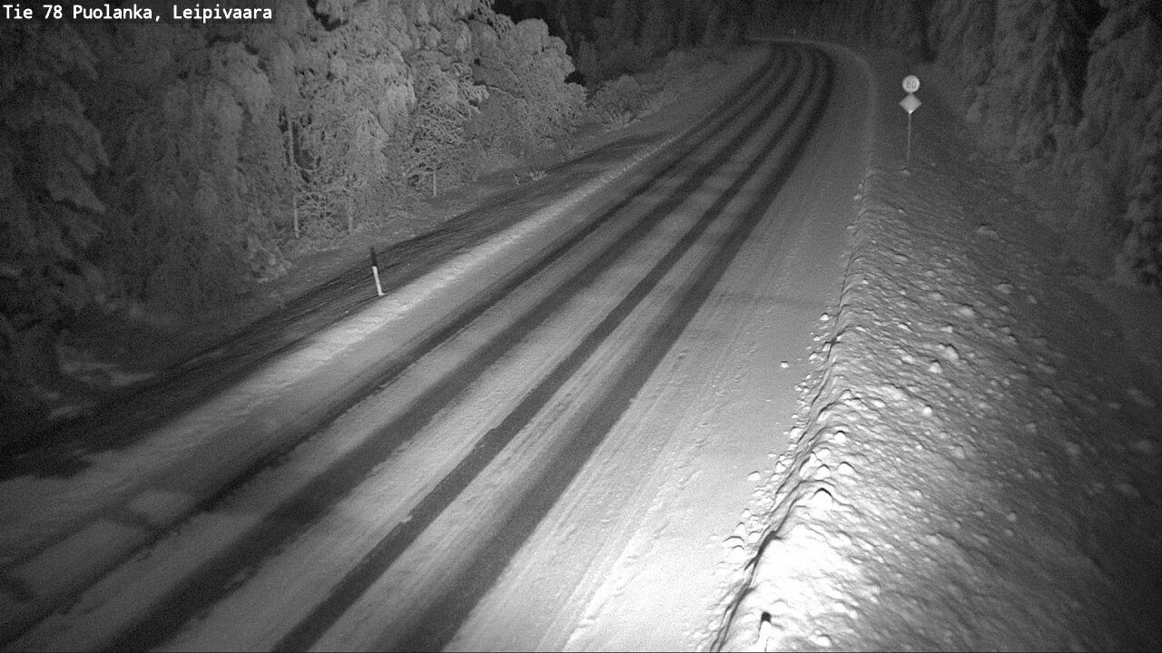 Weather Camera Image Väg 78 Puolango, Leipivaara, Puolanka, Kainuu