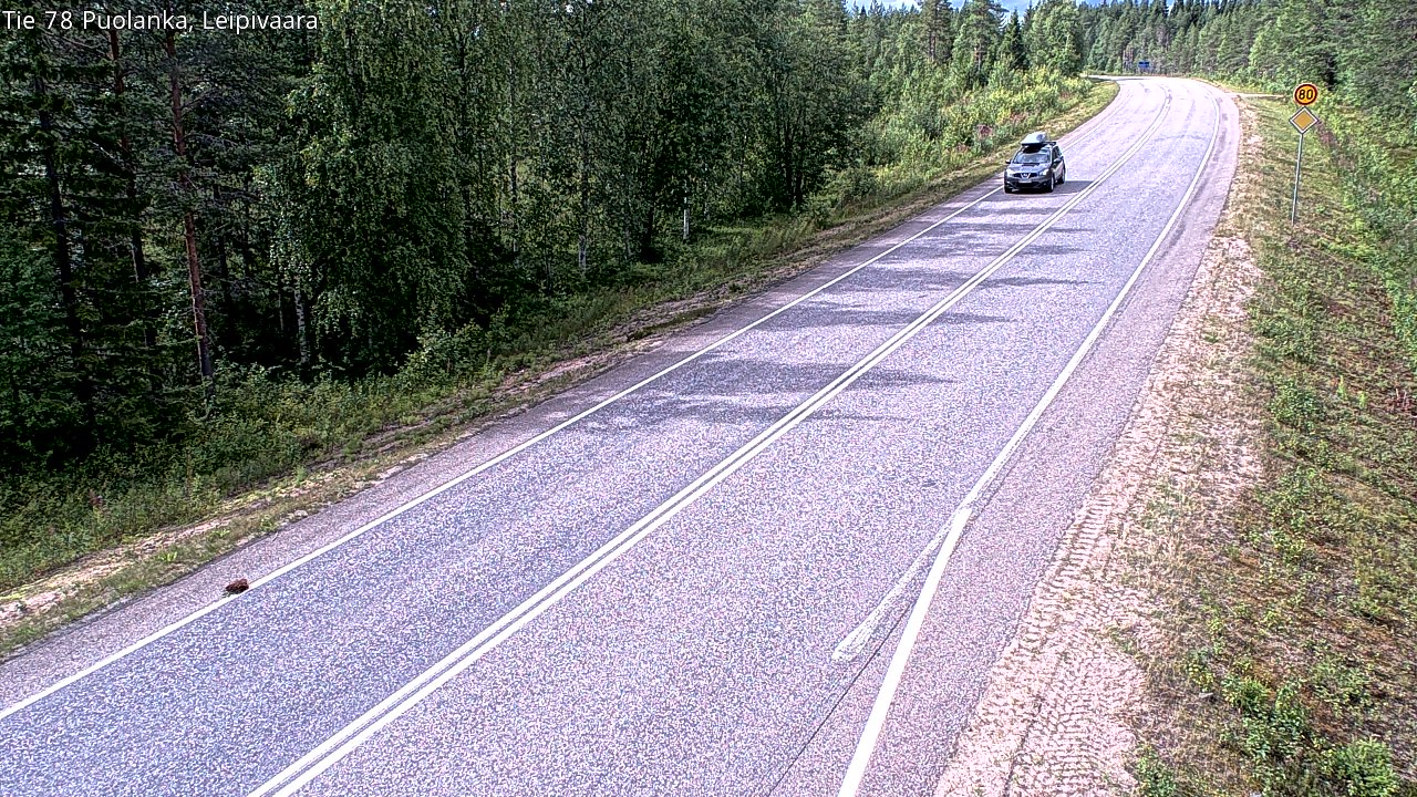 Weather Camera Image Road 78 Puolanka, Leipivaara, Puolanka, Kainuu