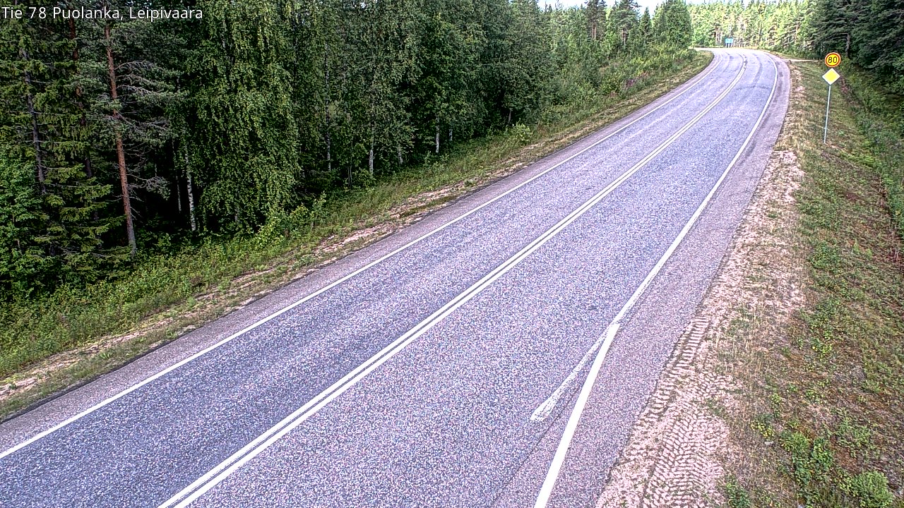 Weather Camera Image Road 78 Puolanka, Leipivaara, Puolanka, Kainuu