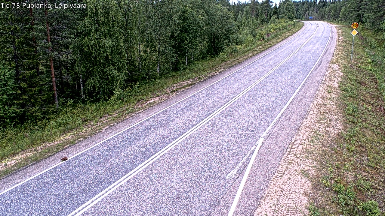 Weather Camera Image Road 78 Puolanka, Leipivaara, Puolanka, Kainuu