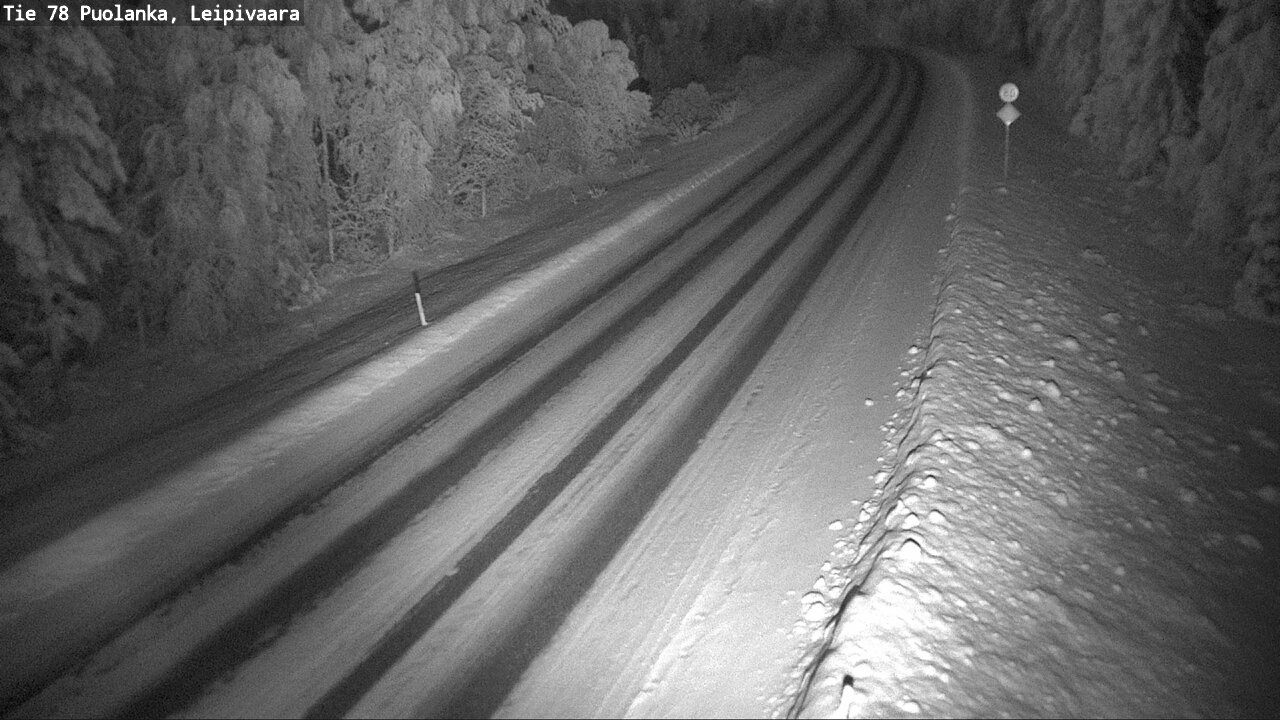 Weather Camera Image Väg 78 Puolango, Leipivaara, Puolanka, Kainuu