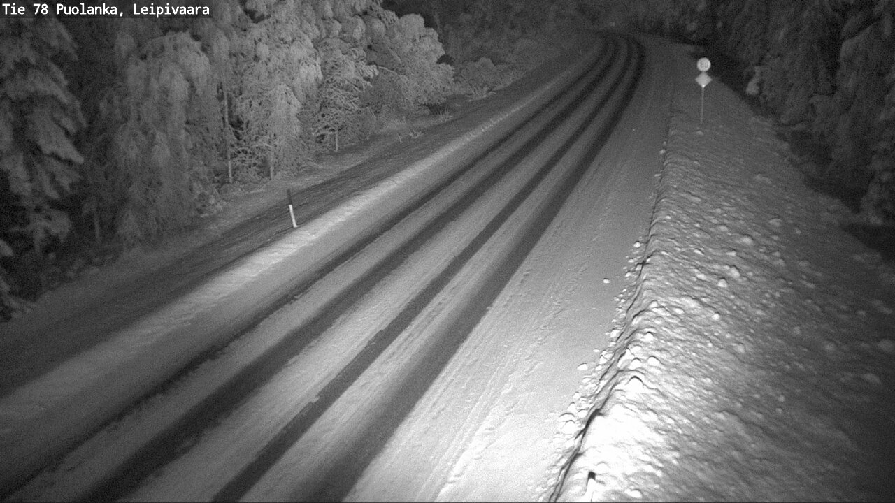 Weather Camera Image Väg 78 Puolango, Leipivaara, Puolanka, Kainuu