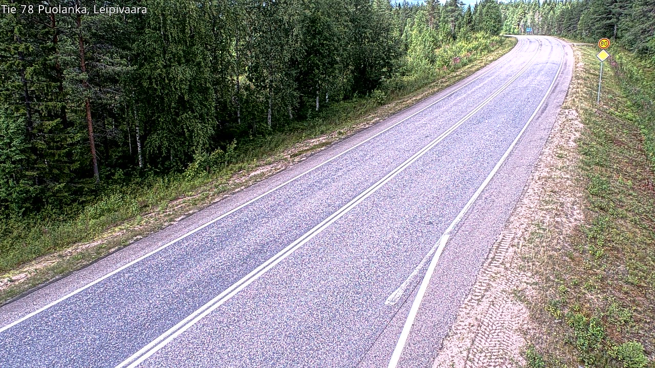 Weather Camera Image Road 78 Puolanka, Leipivaara, Puolanka, Kainuu