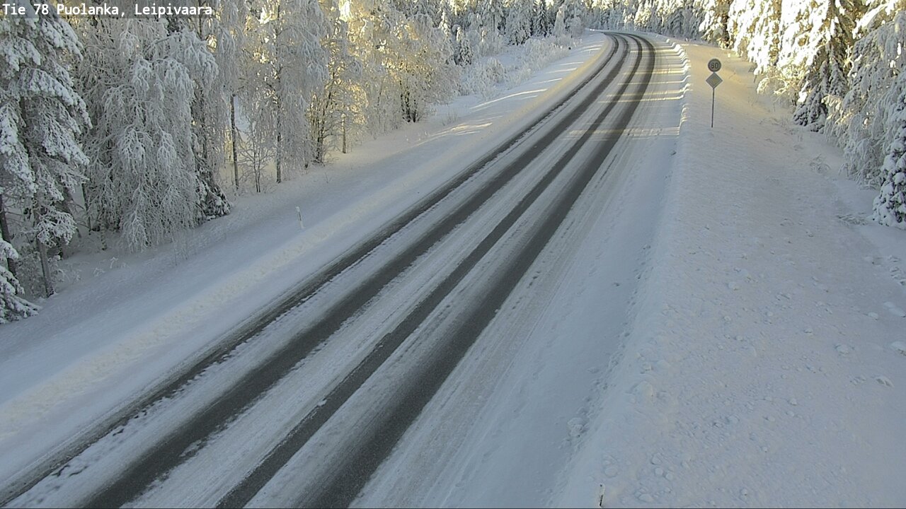 Weather Camera Image Väg 78 Puolango, Leipivaara, Puolanka, Kainuu