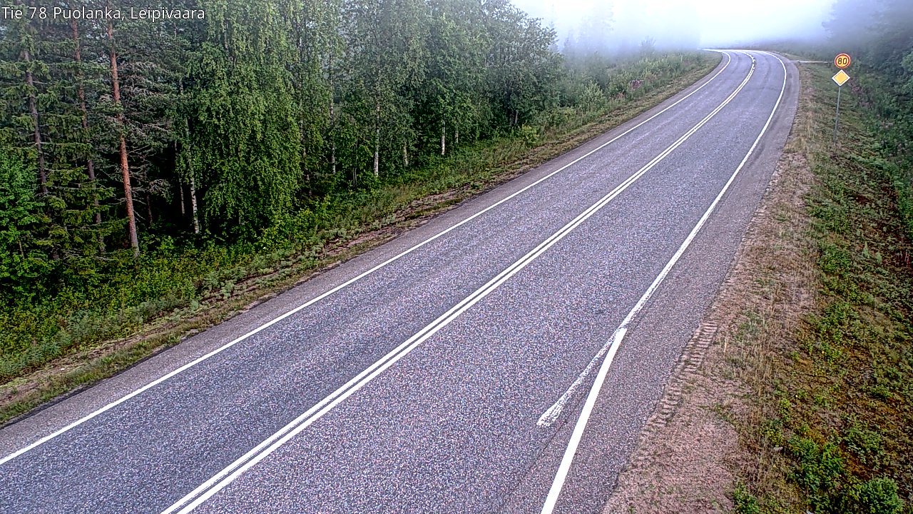 Weather Camera Image Road 78 Puolanka, Leipivaara, Puolanka, Kainuu
