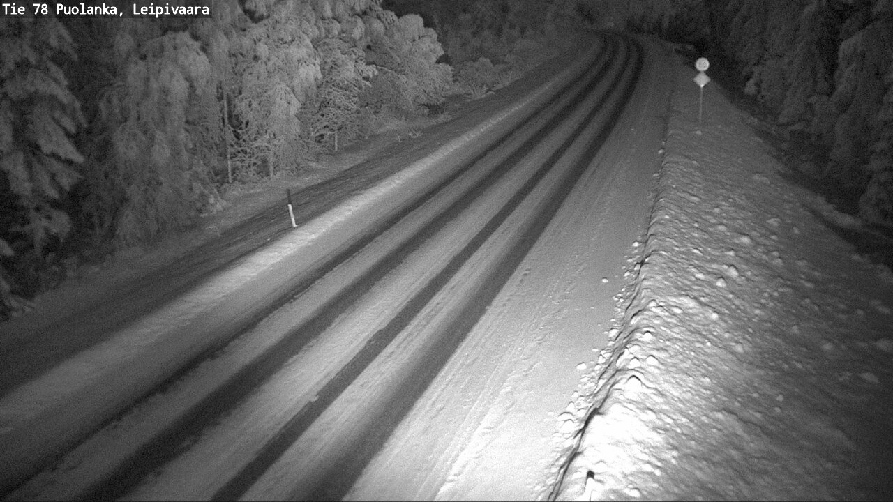 Weather Camera Image Väg 78 Puolango, Leipivaara, Puolanka, Kainuu