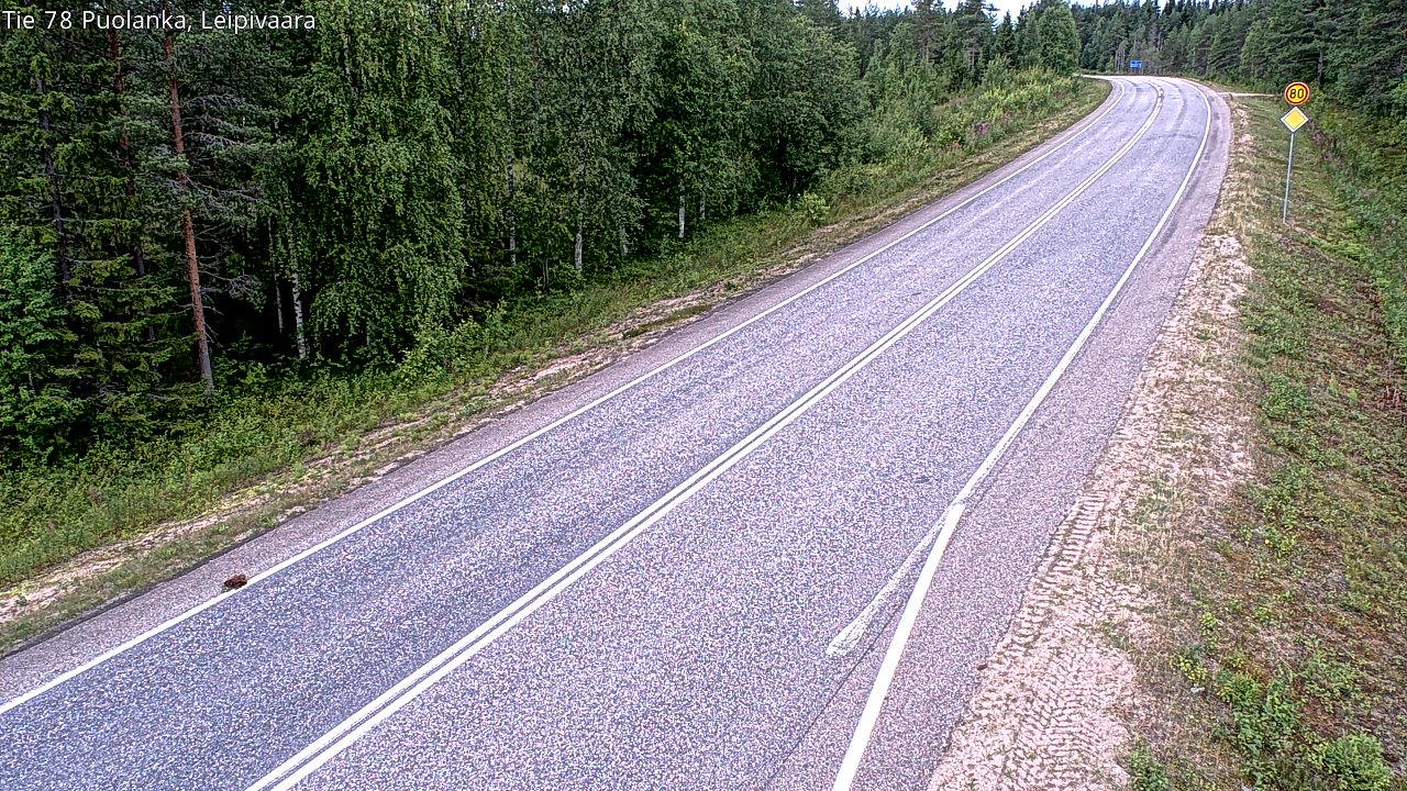 Weather Camera Image Road 78 Puolanka, Leipivaara, Puolanka, Kainuu
