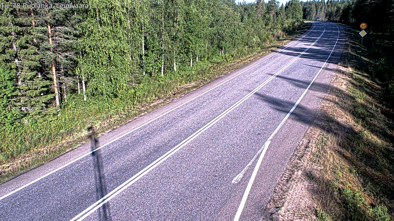 Weather Camera Image Road 78 Puolanka, Leipivaara, Puolanka, Kainuu