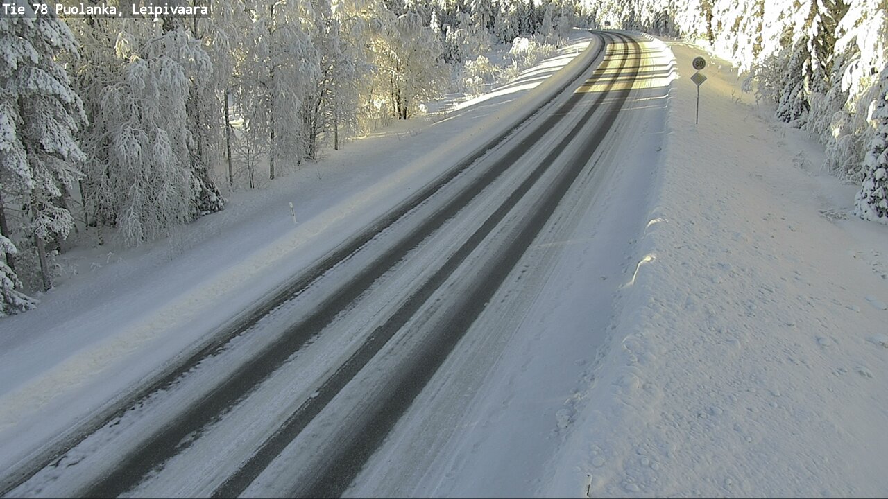 Weather Camera Image Väg 78 Puolango, Leipivaara, Puolanka, Kainuu