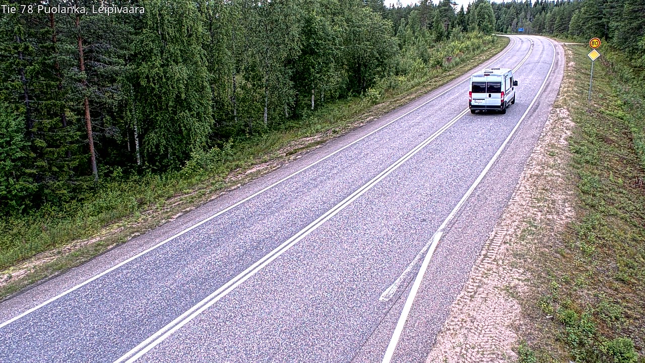 Weather Camera Image Road 78 Puolanka, Leipivaara, Puolanka, Kainuu