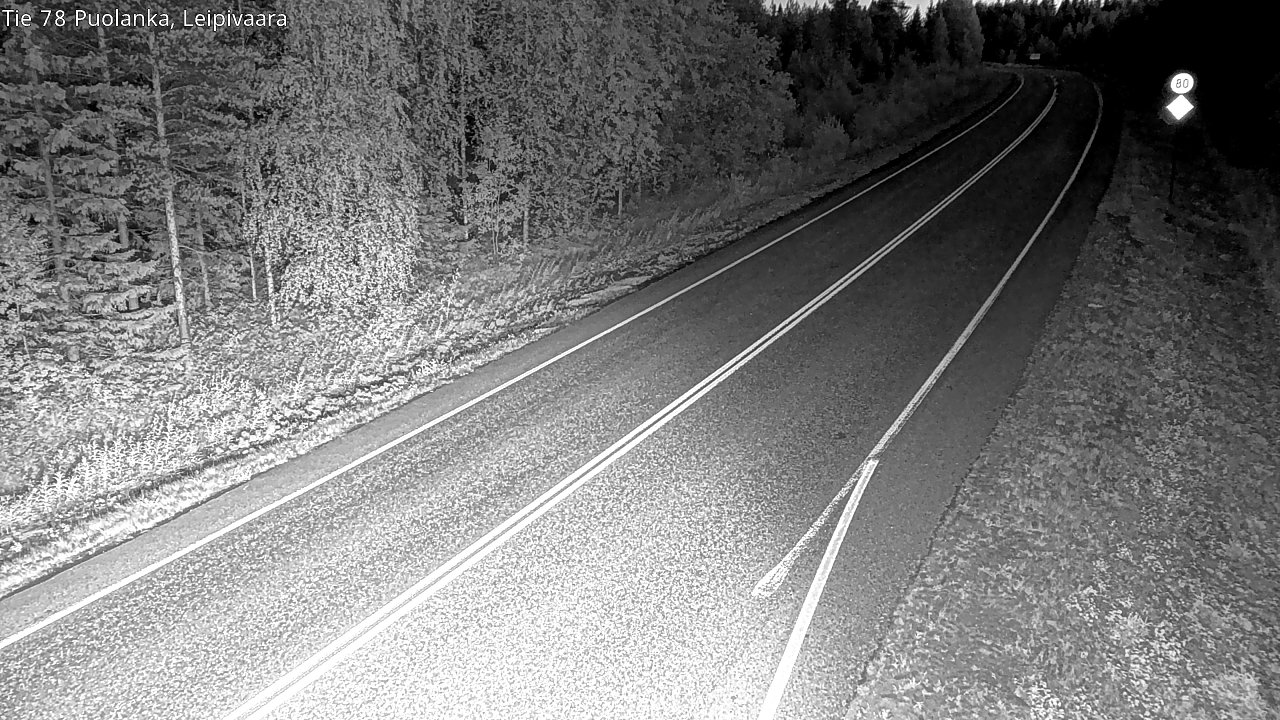 Weather Camera Image Road 78 Puolanka, Leipivaara, Puolanka, Kainuu