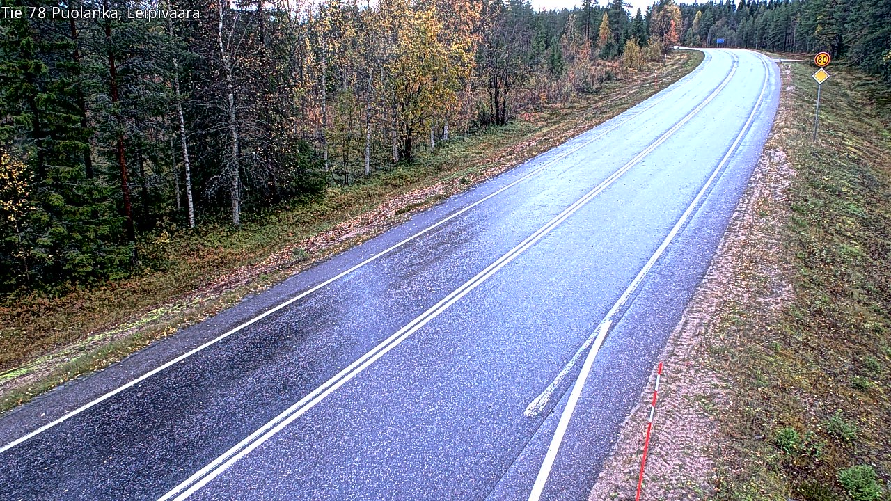 Weather Camera Image Väg 78 Puolango, Leipivaara, Puolanka, Kainuu