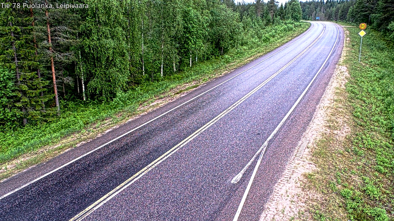 Weather Camera Image Road 78 Puolanka, Leipivaara, Puolanka, Kainuu