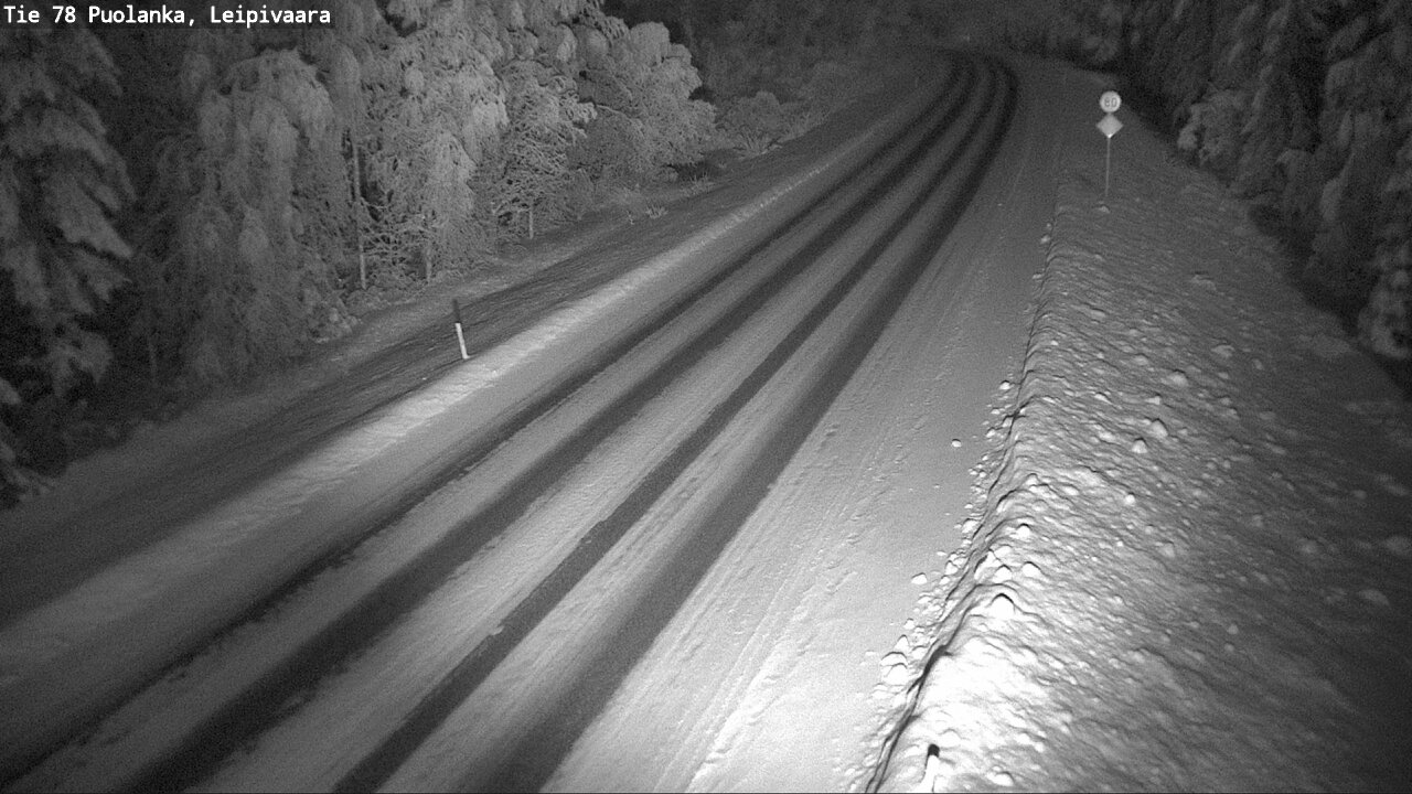 Weather Camera Image Väg 78 Puolango, Leipivaara, Puolanka, Kainuu