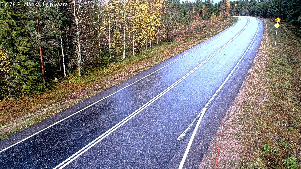 Weather Camera Image Väg 78 Puolango, Leipivaara, Puolanka, Kainuu
