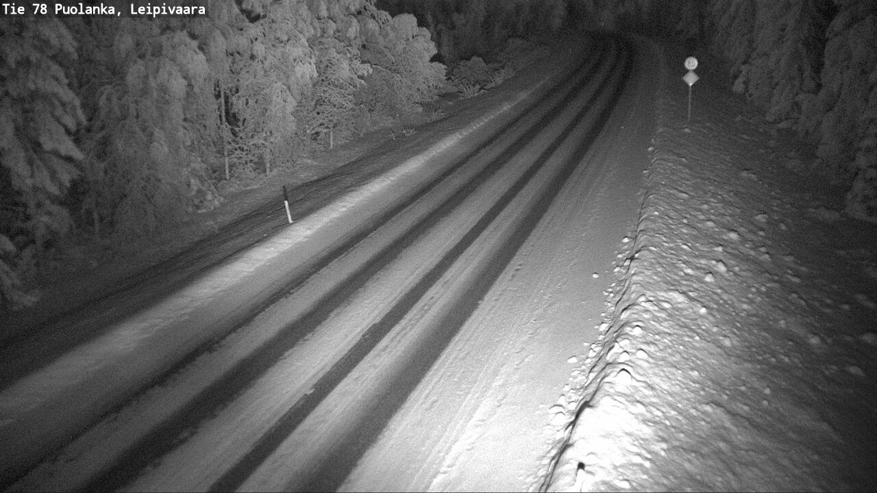 Weather Camera Image Väg 78 Puolango, Leipivaara, Puolanka, Kainuu