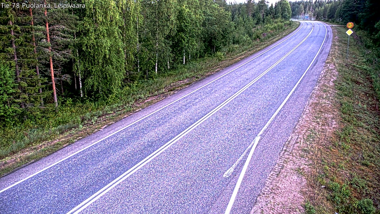Weather Camera Image Road 78 Puolanka, Leipivaara, Puolanka, Kainuu