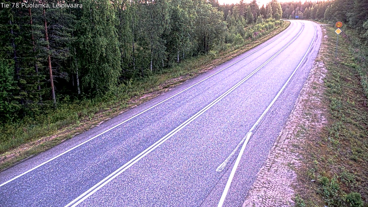 Weather Camera Image Road 78 Puolanka, Leipivaara, Puolanka, Kainuu