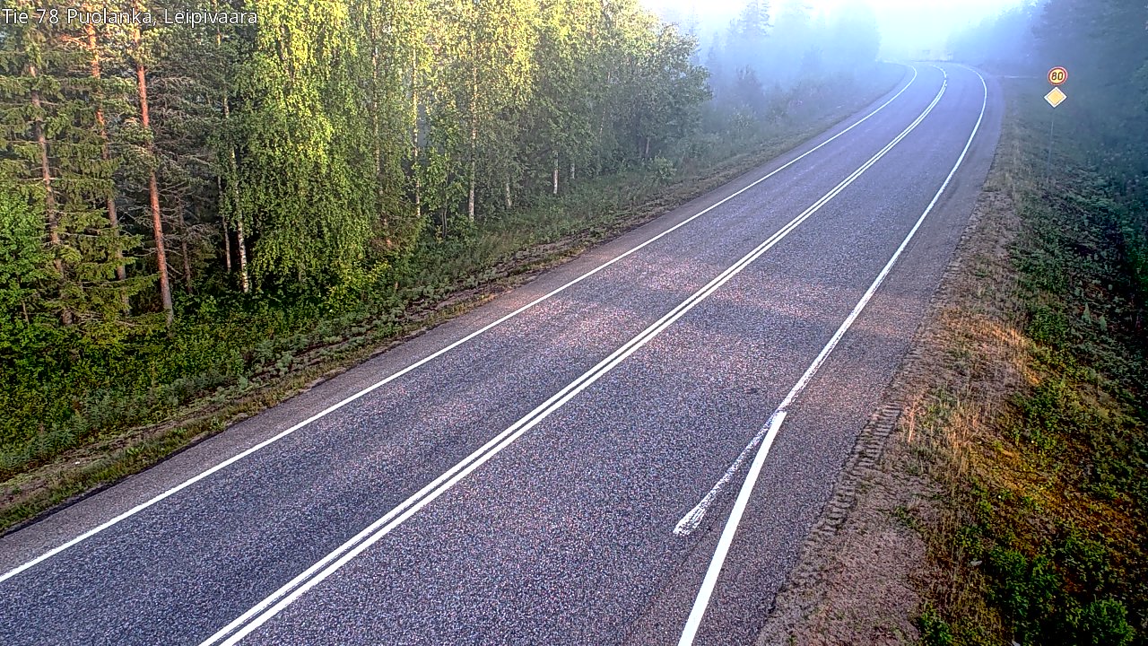 Weather Camera Image Road 78 Puolanka, Leipivaara, Puolanka, Kainuu