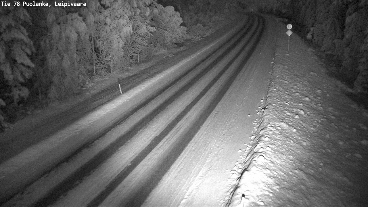 Weather Camera Image Väg 78 Puolango, Leipivaara, Puolanka, Kainuu