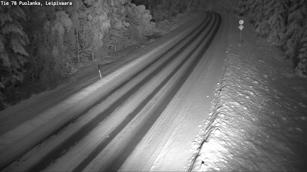Weather Camera Image Väg 78 Puolango, Leipivaara, Puolanka, Kainuu