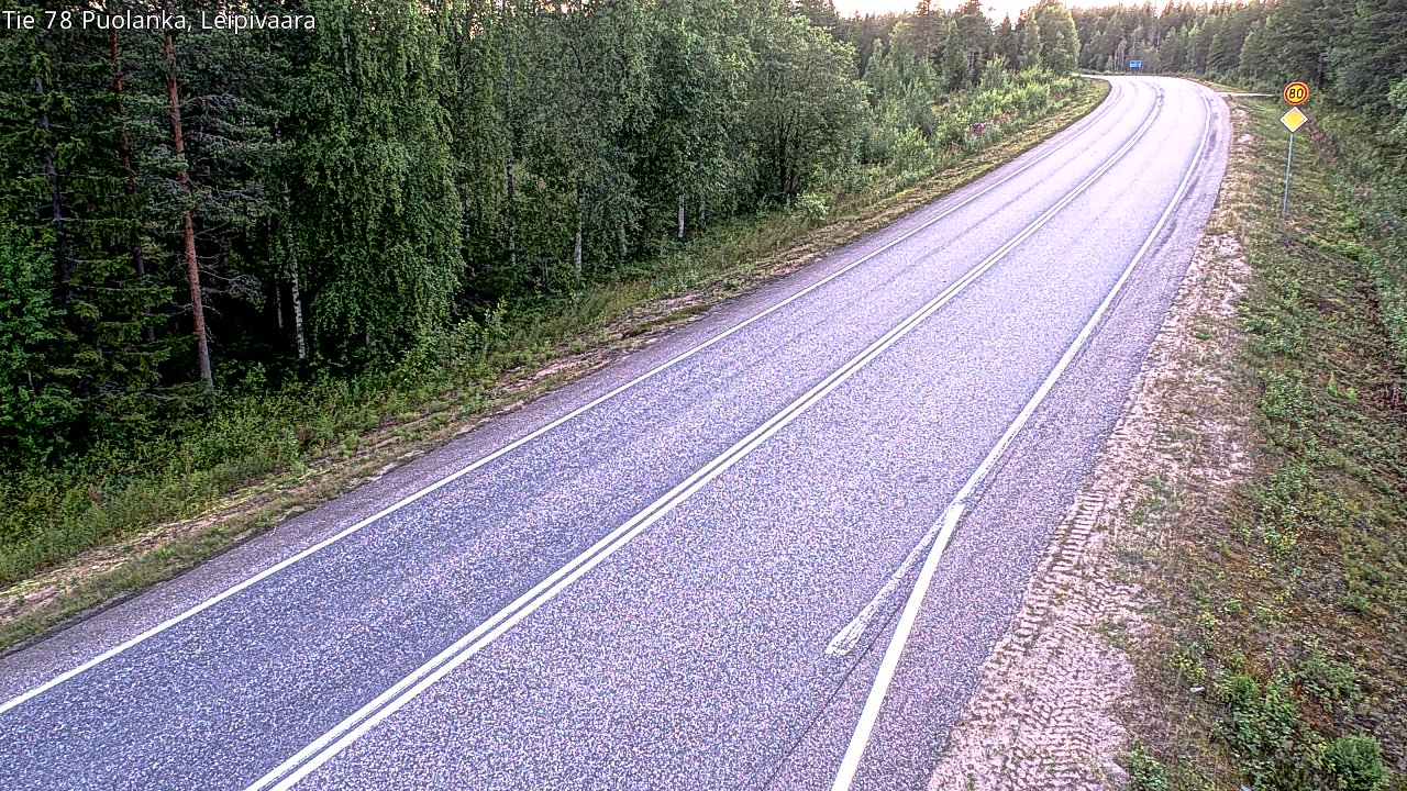 Weather Camera Image Road 78 Puolanka, Leipivaara, Puolanka, Kainuu