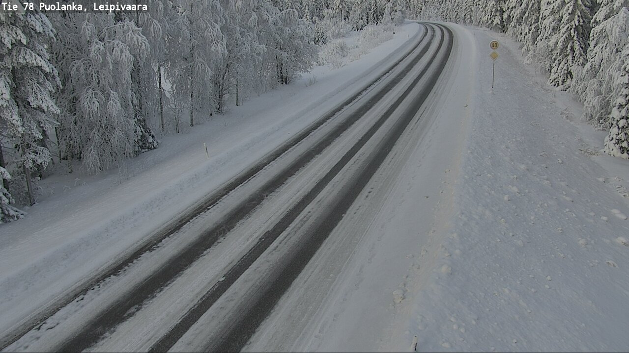 Weather Camera Image Väg 78 Puolango, Leipivaara, Puolanka, Kainuu