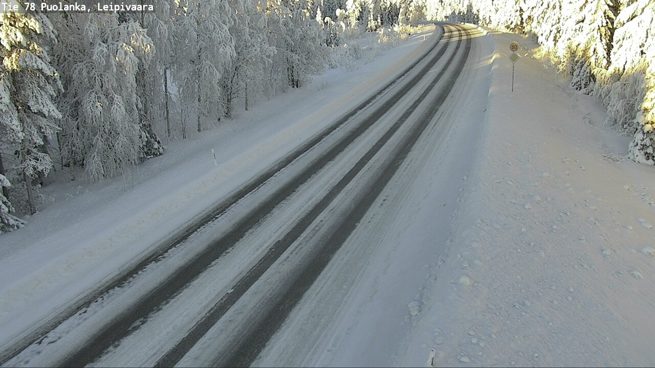 Weather Camera Image Väg 78 Puolango, Leipivaara, Puolanka, Kainuu