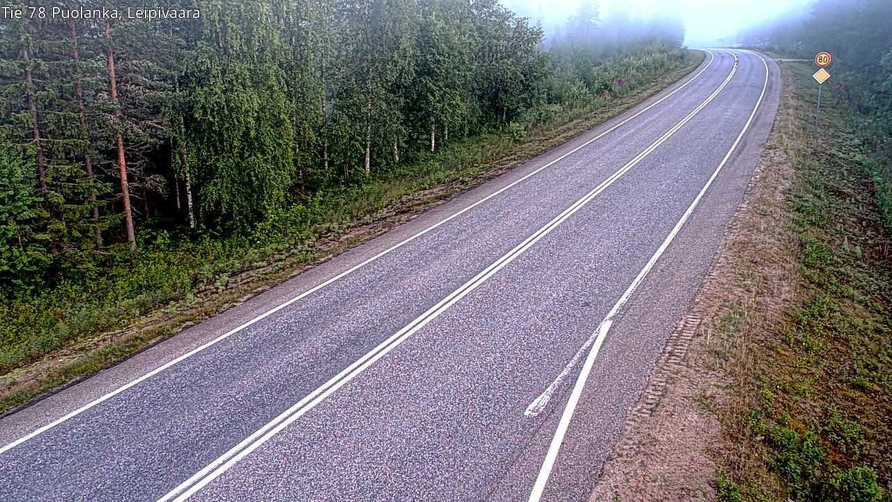 Weather Camera Image Road 78 Puolanka, Leipivaara, Puolanka, Kainuu