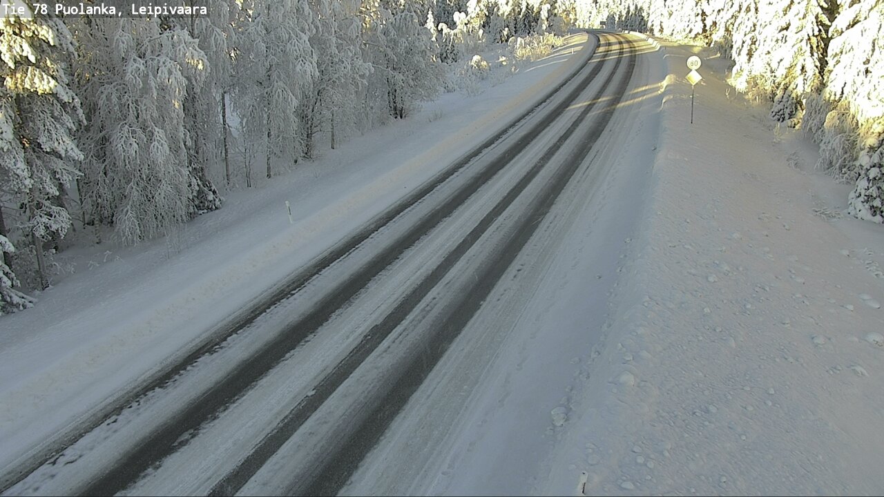Weather Camera Image Väg 78 Puolango, Leipivaara, Puolanka, Kainuu
