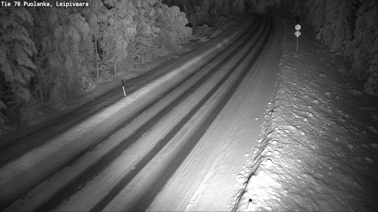 Weather Camera Image Väg 78 Puolango, Leipivaara, Puolanka, Kainuu