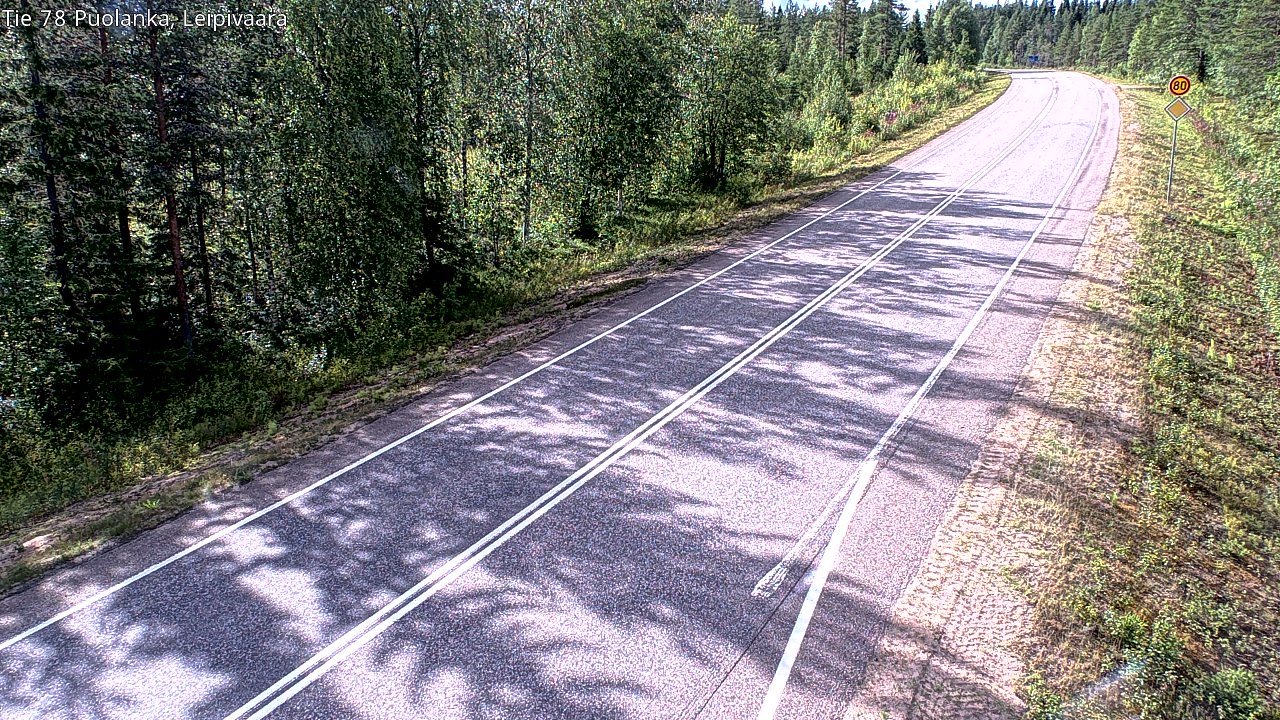 Weather Camera Image Road 78 Puolanka, Leipivaara, Puolanka, Kainuu