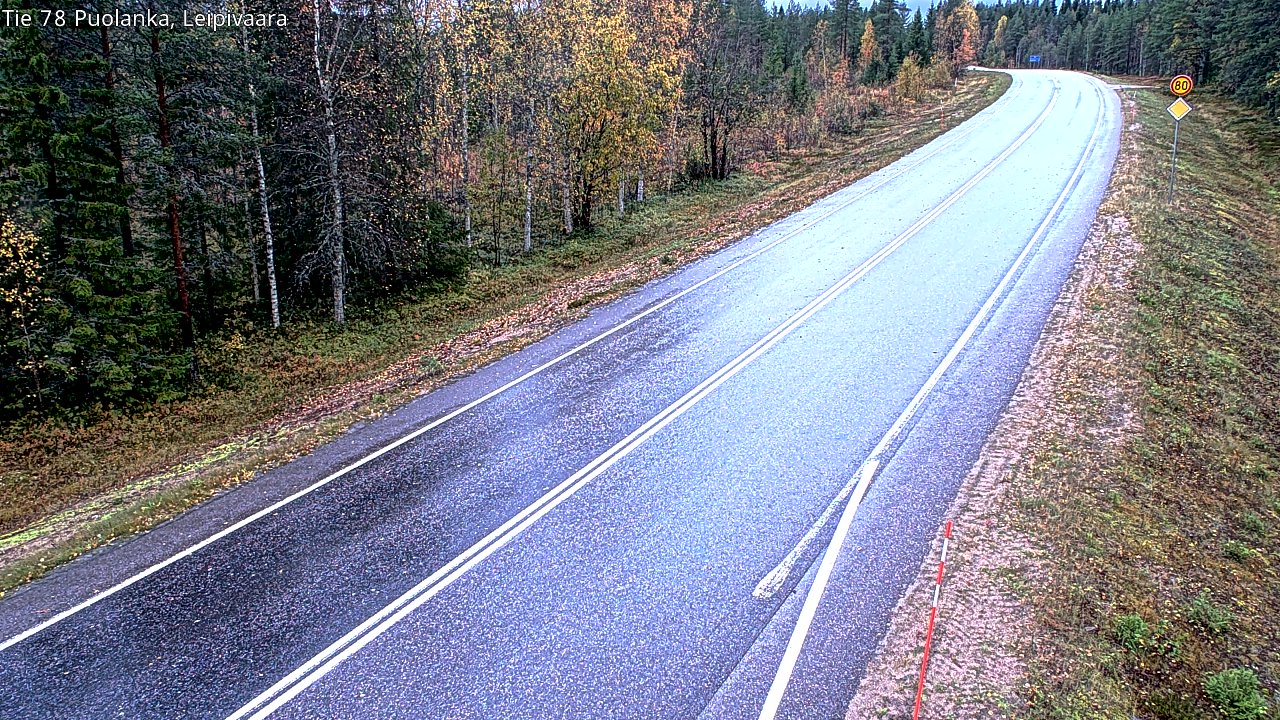 Weather Camera Image Väg 78 Puolango, Leipivaara, Puolanka, Kainuu