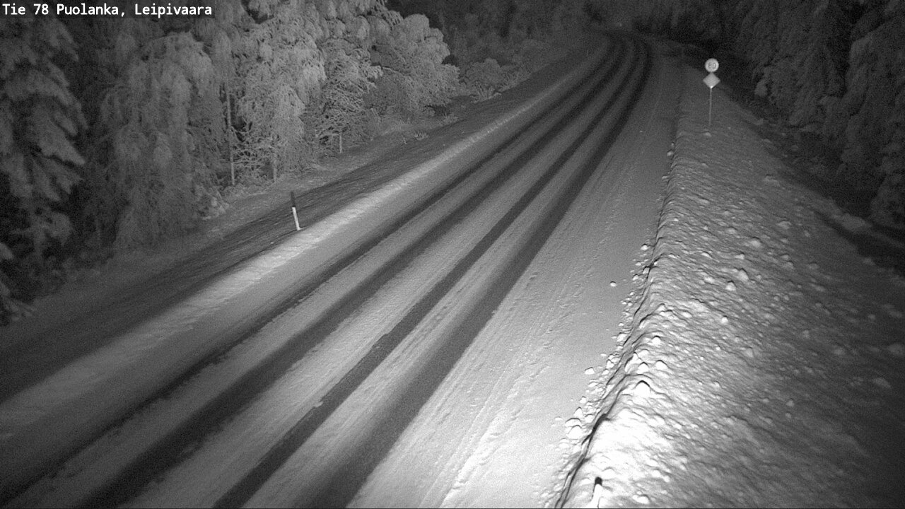 Weather Camera Image Väg 78 Puolango, Leipivaara, Puolanka, Kainuu