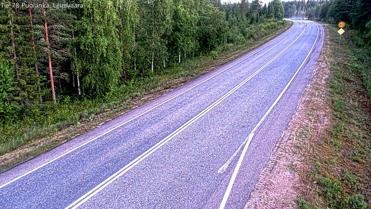 Weather Camera Image Road 78 Puolanka, Leipivaara, Puolanka, Kainuu