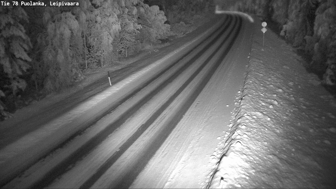 Weather Camera Image Väg 78 Puolango, Leipivaara, Puolanka, Kainuu