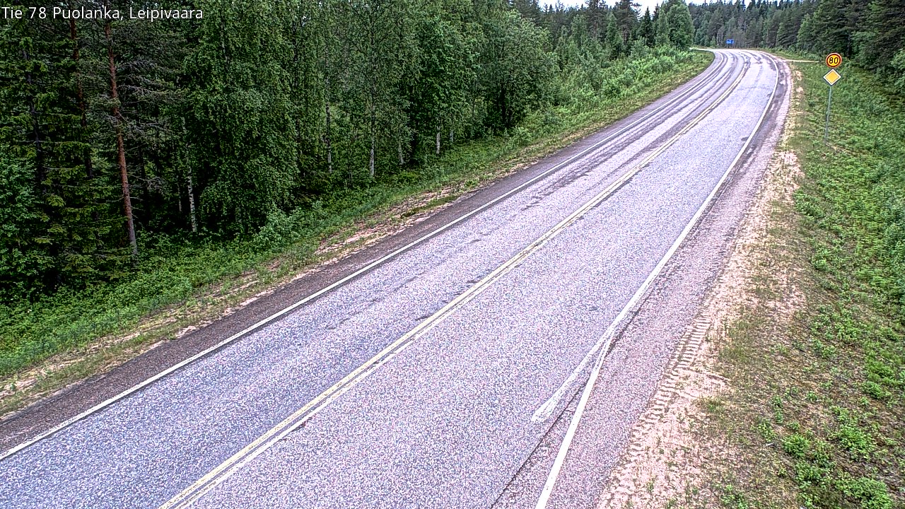 Weather Camera Image Road 78 Puolanka, Leipivaara, Puolanka, Kainuu