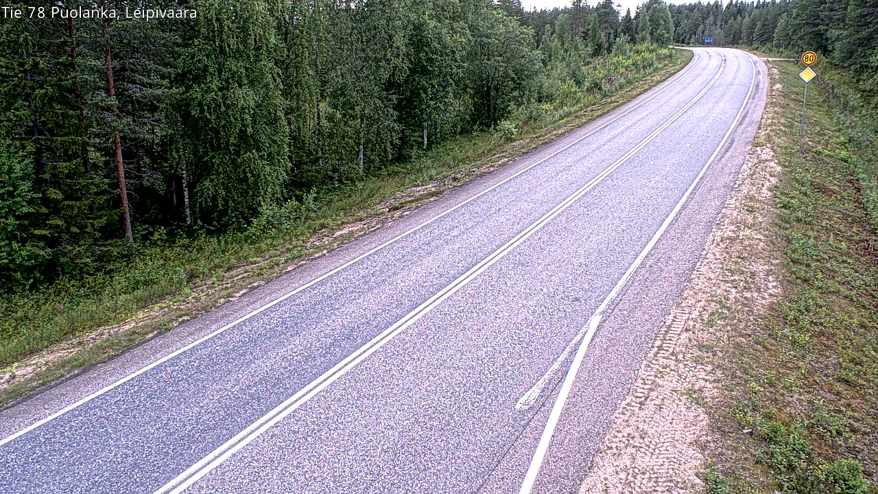 Weather Camera Image Road 78 Puolanka, Leipivaara, Puolanka, Kainuu