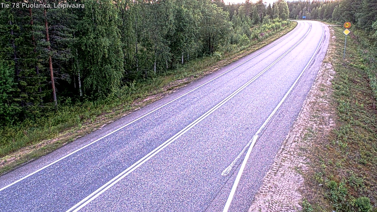 Weather Camera Image Road 78 Puolanka, Leipivaara, Puolanka, Kainuu