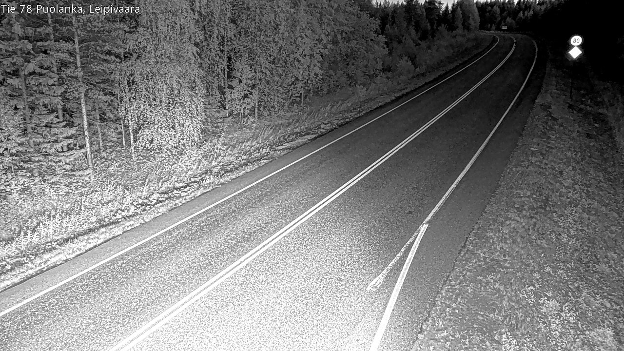 Weather Camera Image Road 78 Puolanka, Leipivaara, Puolanka, Kainuu