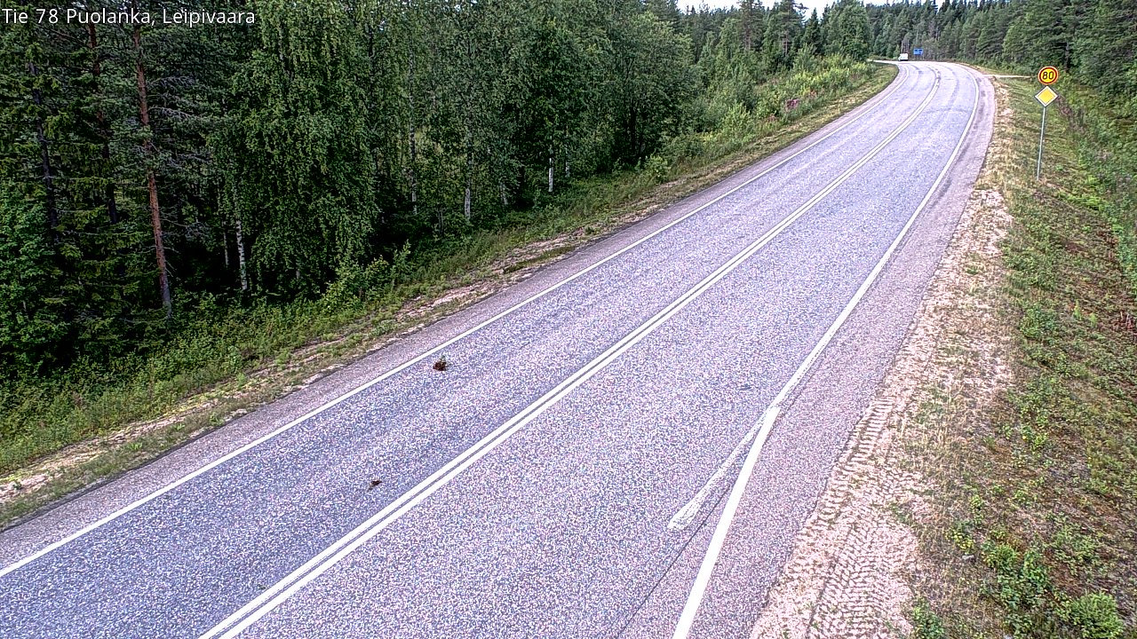 Weather Camera Image Road 78 Puolanka, Leipivaara, Puolanka, Kainuu