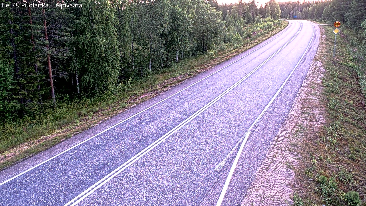 Weather Camera Image Road 78 Puolanka, Leipivaara, Puolanka, Kainuu