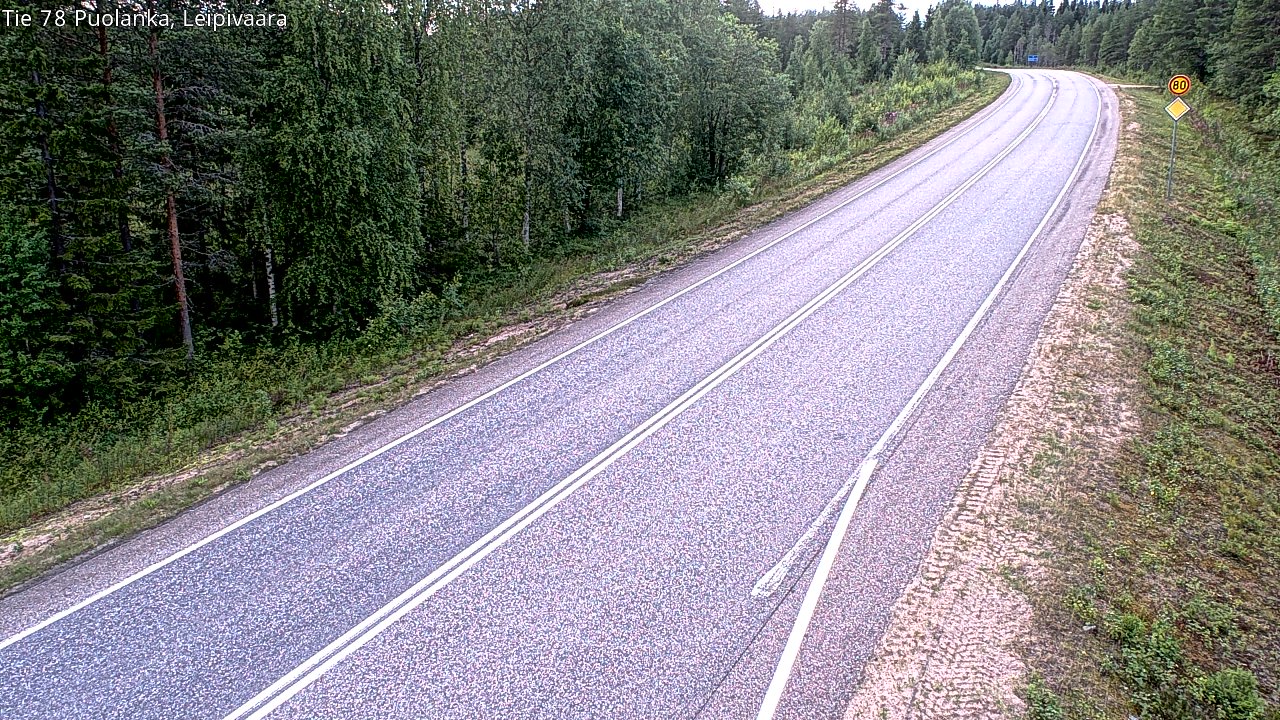 Weather Camera Image Road 78 Puolanka, Leipivaara, Puolanka, Kainuu