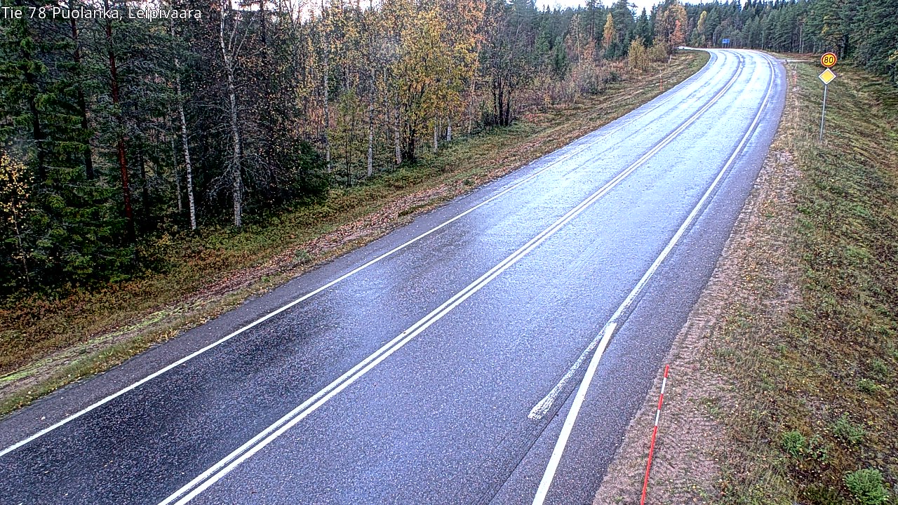 Weather Camera Image Väg 78 Puolango, Leipivaara, Puolanka, Kainuu