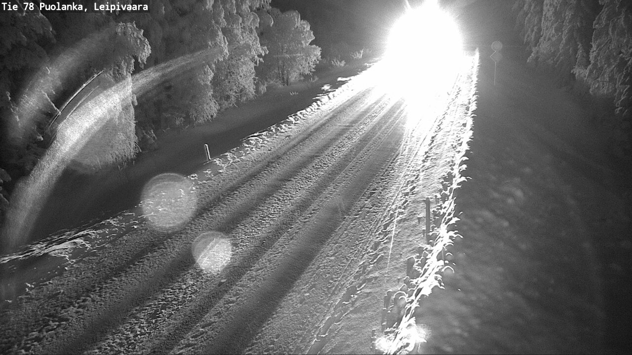 Weather Camera Image Väg 78 Puolango, Leipivaara, Puolanka, Kainuu