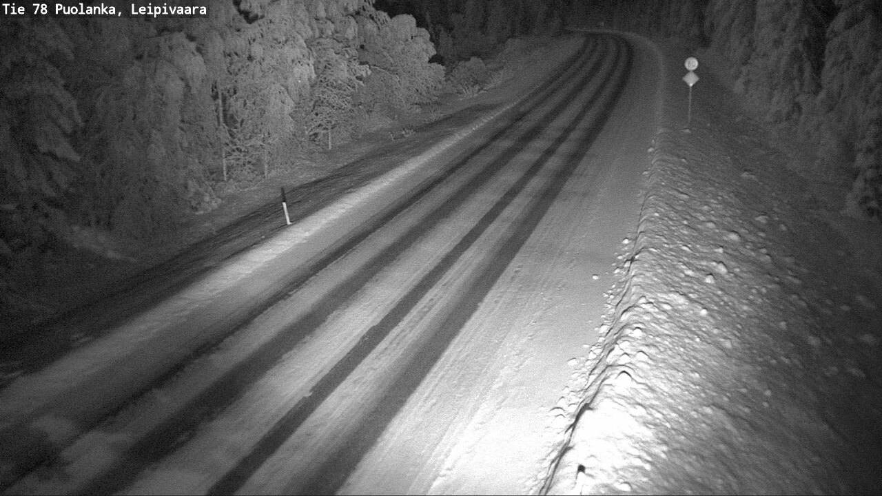 Weather Camera Image Väg 78 Puolango, Leipivaara, Puolanka, Kainuu